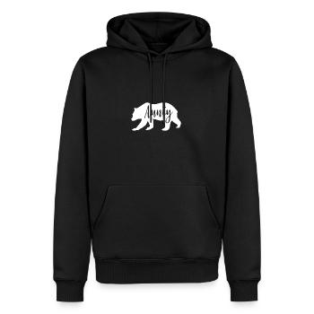 Aunt Auntie Aunty Bear Lover Family Relative - Men's Premium Hoodie - black - Front - Nico (187cm) & Julia (174cm)