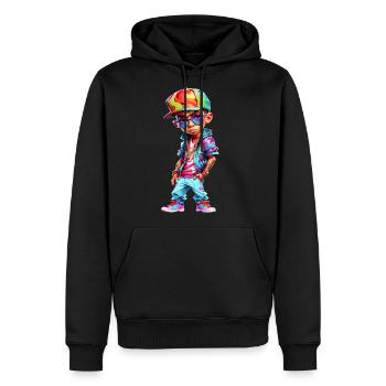 Cool Teenage Boy - Men's Premium Hoodie - black - Front - Nico (187cm) & Julia (174cm)