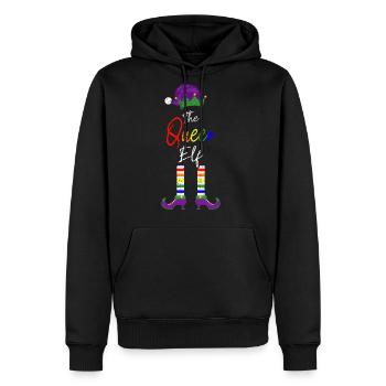 Queer Christmas Elf - LGBTQI Gay Pride - Men's Premium Hoodie - black - Front - Nico (187cm) & Julia (174cm)
