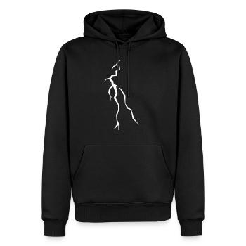 Thunderbolt - Men's Premium Hoodie - black - Front - Nico (187cm) & Julia (174cm)