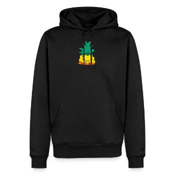 Pocket Summer Pineapple Pineapples - Men's Premium Hoodie - black - Front - Nico (187cm) & Julia (174cm)