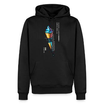 Ice Cream - Men's Premium Hoodie - black - Front - Nico (187cm) & Julia (174cm)