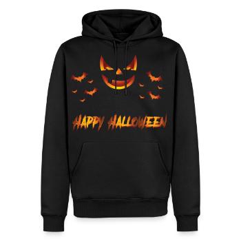 scary costume outfit cat saying happy Halloween - Men's Premium Hoodie - black - Front - Nico (187cm) & Julia (174cm)