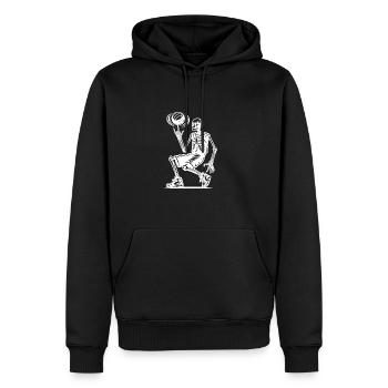 Halloween Skeleton Basketball Ball Sport - Men's Premium Hoodie - black - Front - Nico (187cm) & Julia (174cm)