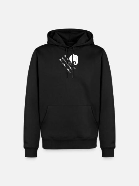 Acoli Side TV Graphic Pattern - Men's Premium Hoodie - black