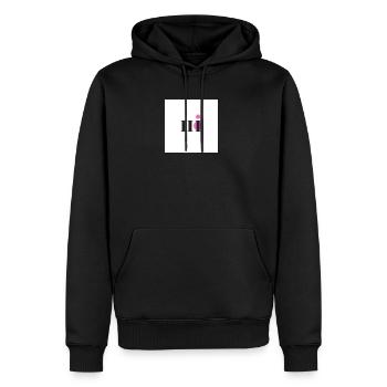 Greetings - Men's Premium Hoodie - black - Front - Nico (187cm) & Julia (174cm)