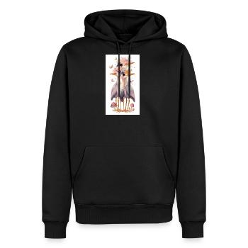 Drei süße Reiher mit Blumenkrone | Frühlingsvögel  - Men's Premium Hoodie - black - Front - Nico (187cm) & Julia (174cm)