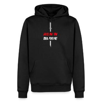 Ronin Blade Katana Emblem - Men's Premium Hoodie - black - Front - Nico (187cm) & Julia (174cm)