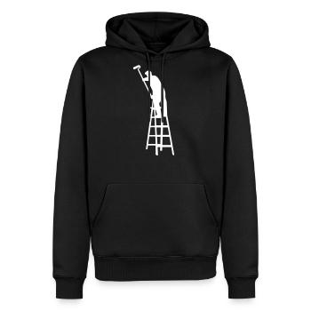 Painter - Men's Premium Hoodie - black - Front - Nico (187cm) & Julia (174cm)