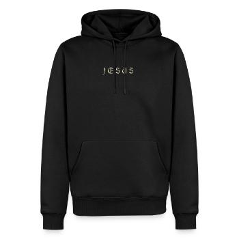 Jesus - Men's Premium Hoodie - black - Front - Nico (187cm) & Julia (174cm)