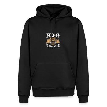 Hog Whisperer Wild Hog Boar Hunter Hog Hunting - Men's Premium Hoodie - black - Front - Nico (187cm) & Julia (174cm)