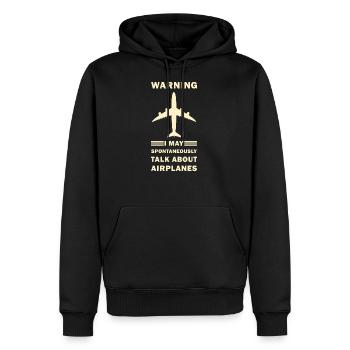 Aviation Airplane Funny Pilot - Men's Premium Hoodie - black - Front - Nico (187cm) & Julia (174cm)