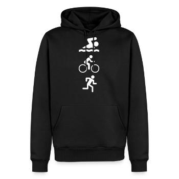 Triathlon - Men's Premium Hoodie - black - Front - Nico (187cm) & Julia (174cm)