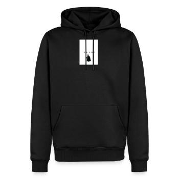 20260813_193336_ - Men's Premium Hoodie - black - Front - Nico (187cm) & Julia (174cm)