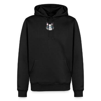 Cat Face 5 - Cat Lover Cats - Men's Premium Hoodie - black - Front - Nico (187cm) & Julia (174cm)