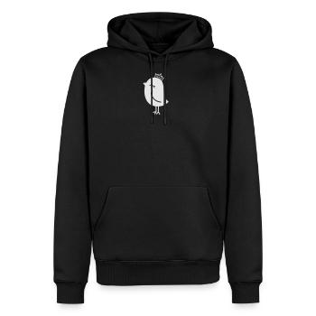 Royal Sparrow – Crowned Birdie - Men's Premium Hoodie - black - Front - Nico (187cm) & Julia (174cm)