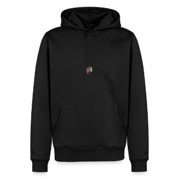 Pine Forest Nature Colorful Trees - Men's Premium Hoodie - black - Front - Nico (187cm) & Julia (174cm)