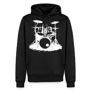 Drum Kit - Men's Premium Hoodie - black - Front - Nico (187cm) & Julia (174cm)