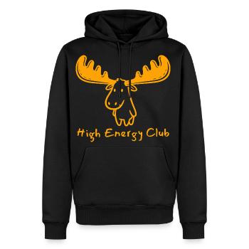 High Energy Moose - Men's Premium Hoodie - black - Front - Nico (187cm) & Julia (174cm)