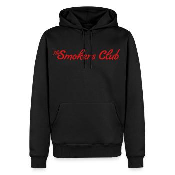 the Smokers Club - Men's Premium Hoodie - black - Front - Nico (187cm) & Julia (174cm)