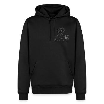 Nipper & Chipper Dogs - Men's Premium Hoodie - black - Front - Nico (187cm) & Julia (174cm)