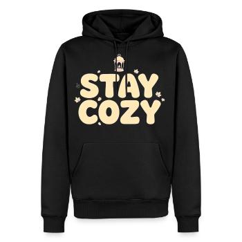 Stay Cozy Lantern Autumn - Men's Premium Hoodie - black - Front - Nico (187cm) & Julia (174cm)