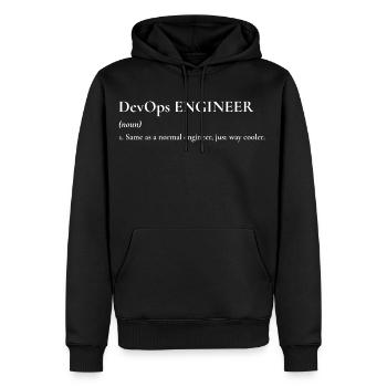 DevOps Engineer Developer - Men's Premium Hoodie - black - Front - Nico (187cm) & Julia (174cm)