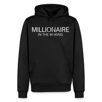 MILLIONAIRE In The Making - Men's Premium Hoodie - black - Front - Nico (187cm) & Julia (174cm)