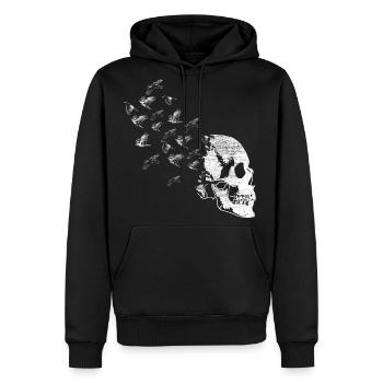 Raven odin birds - Men's Premium Hoodie - black - Front - Nico (187cm) & Julia (174cm)