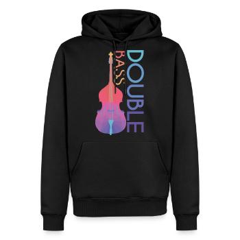 Double Bass - Men's Premium Hoodie - black - Front - Nico (187cm) & Julia (174cm)