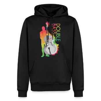 Double Bass - Men's Premium Hoodie - black - Front - Nico (187cm) & Julia (174cm)