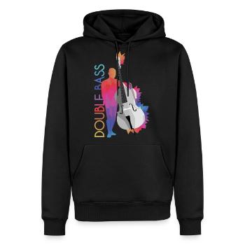 Double Bass - Men's Premium Hoodie - black - Front - Nico (187cm) & Julia (174cm)