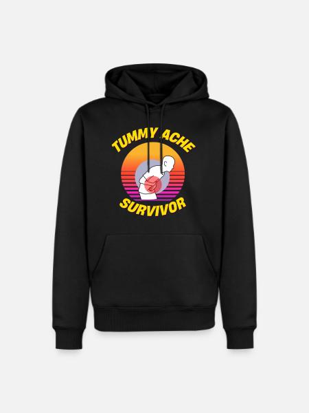Tummy ache survivor - Men's Premium Hoodie - black