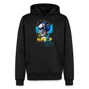 Hip Hop - Men's Premium Hoodie - black - Front - Nico (187cm) & Julia (174cm)