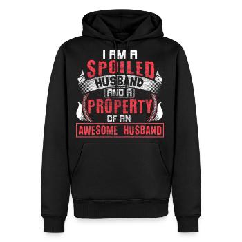 Gay Marriage Man Love Gift Idea - Men's Premium Hoodie - black - Front - Nico (187cm) & Julia (174cm)