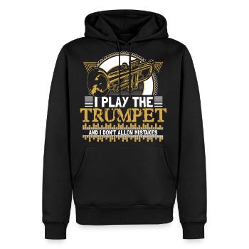 Trumpet Instrument Musician Gift Idea - Men's Premium Hoodie - black - Front - Nico (187cm) & Julia (174cm)