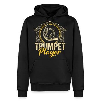 Trumpet Wind Instrument Brass Band Gift - Men's Premium Hoodie - black - Front - Nico (187cm) & Julia (174cm)
