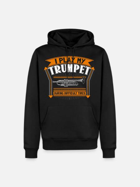 Trumpet Musical Instrument Gift - Men's Premium Hoodie - black