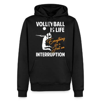 Volleyball Ball Sport - Men's Premium Hoodie - black - Front - Nico (187cm) & Julia (174cm)