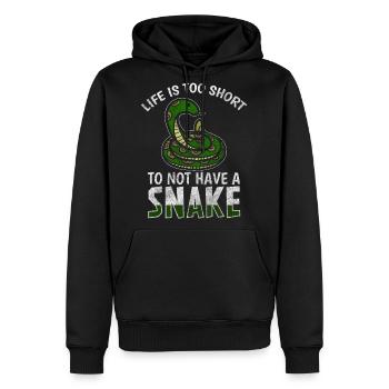 Snakes Python Venomous Snake - Men's Premium Hoodie - black - Front - Nico (187cm) & Julia (174cm)