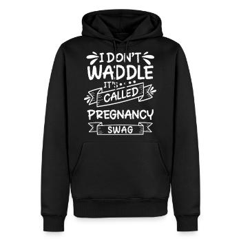 Baby Bump Love Expectant Mother - Men's Premium Hoodie - black - Front - Nico (187cm) & Julia (174cm)