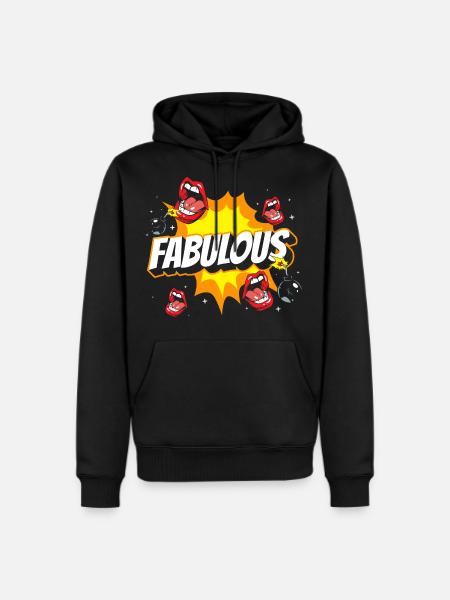 Comic Style Design Pow! - Men's Premium Hoodie - black