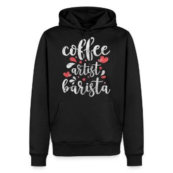 Bartender Espresso Coffee Bean - Men's Premium Hoodie - black - Front - Nico (187cm) & Julia (174cm)