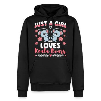 Eucalyptus Animal Welfare - Men's Premium Hoodie - black - Front - Nico (187cm) & Julia (174cm)