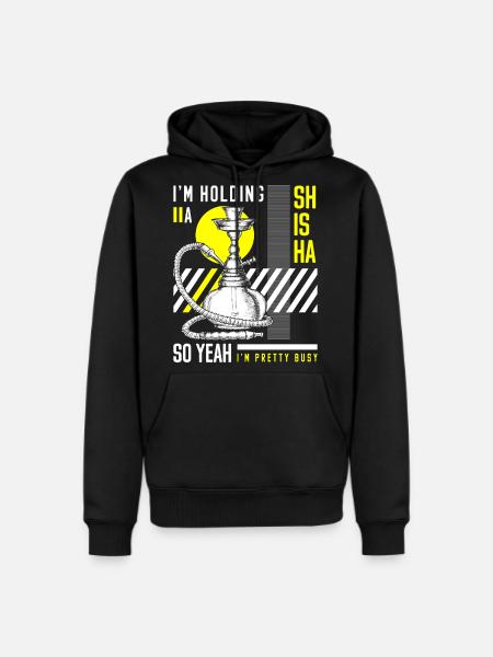 Shisha Pipe Smoking - Men's Premium Hoodie - black