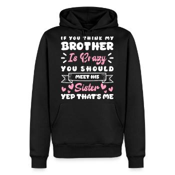 Siblings Brother Brother Offspring - Men's Premium Hoodie - black - Front - Nico (187cm) & Julia (174cm)
