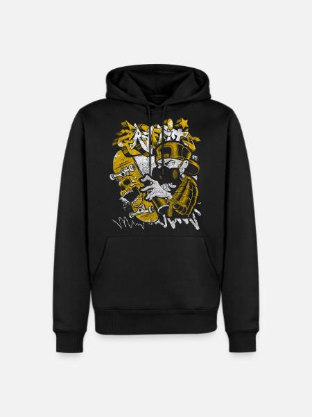 Spray Can Style Scene - Men's Premium Hoodie - black