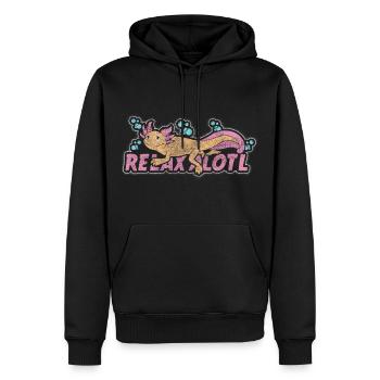 Axolotl Salamander Amphibian - Men's Premium Hoodie - black - Front - Nico (187cm) & Julia (174cm)