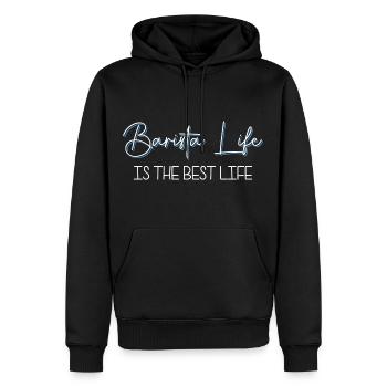 Espresso Coffee Bean Morning Grouch Bar - Men's Premium Hoodie - black - Front - Nico (187cm) & Julia (174cm)
