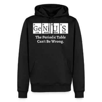 Genius The Periodic Table - Men's Premium Hoodie - black - Front - Nico (187cm) & Julia (174cm)